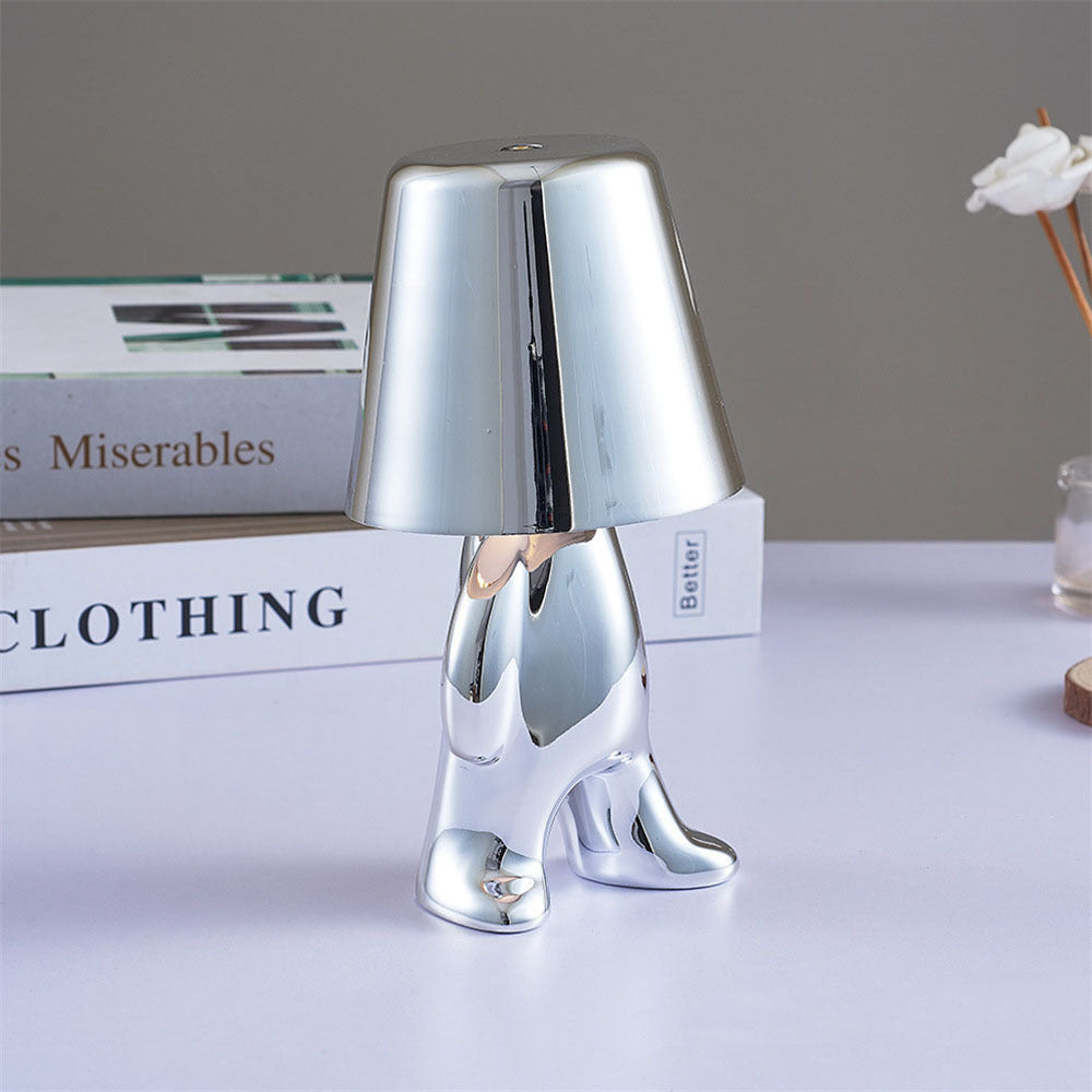 Golden Statue Lamp Creative LED Charging Atmosphere Night Light