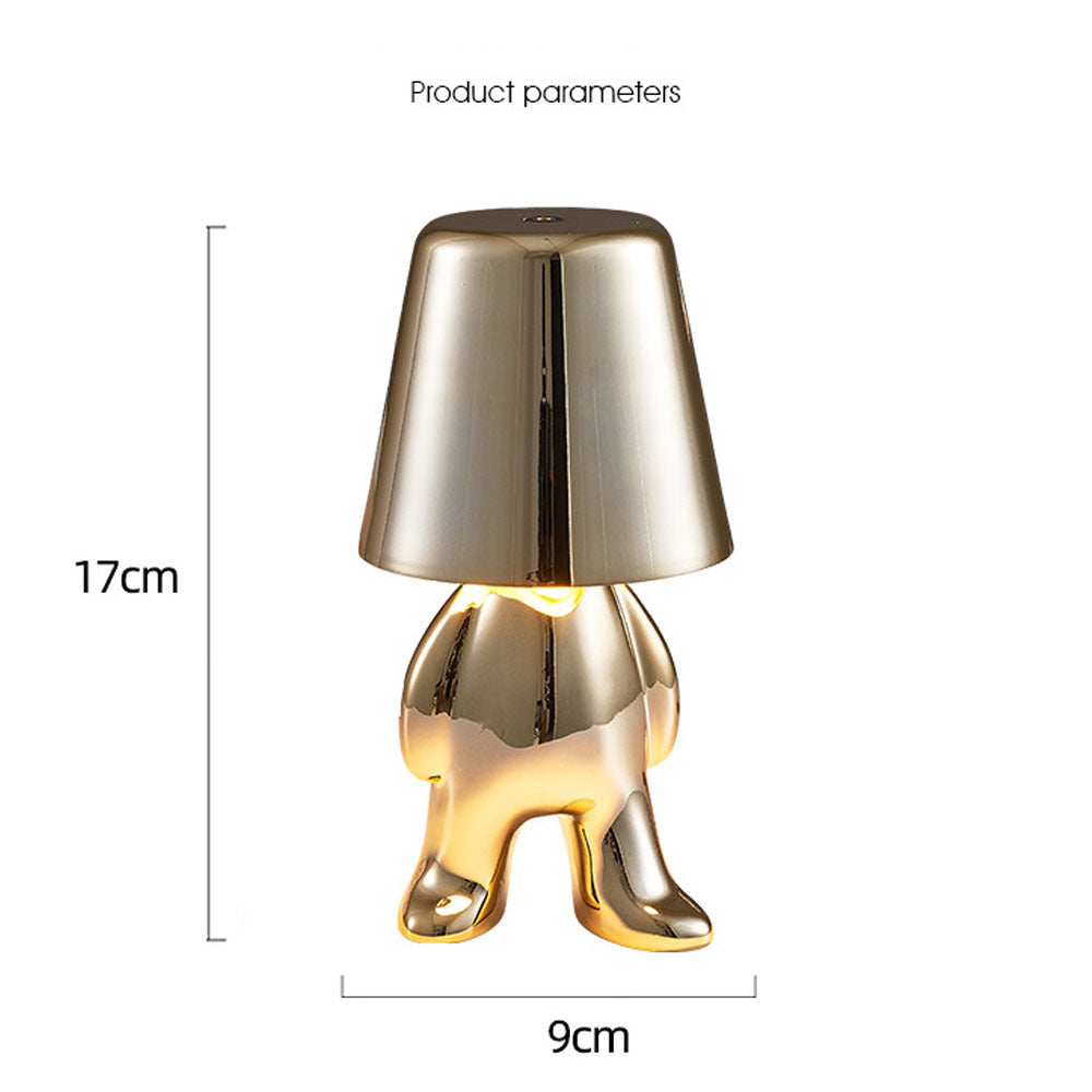 Golden Statue Lamp Creative LED Charging Atmosphere Night Light